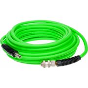 Шланг резиновый ПВХ с фитингами рапид и защитой от перегибов на концах 20 бар 6х11 мм (20 метров)