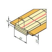КЕДР Керамическая подкладка прямоугольная КЕДР КП-13К (ширина 27 мм, канавка 13 мм скругленная, длина 600 мм)